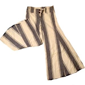 striped bellbottom jeans free people